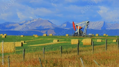 Oil and Gas Rig Pumpjack Alberta Canada