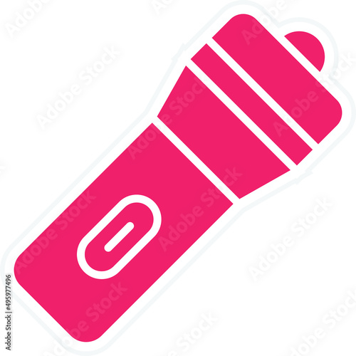 Vector Design Flashlight Icon Style
