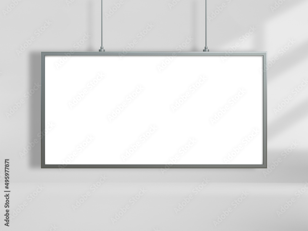 Hanging Banner Mockup isolated on white background Hanging Banner Mockup isolated on white background