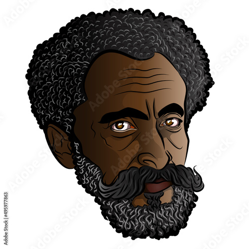 Quadro em tela Haile Selassie rastafari