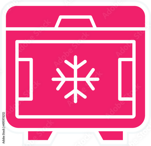 Vector Design Deep Freezer Icon Style