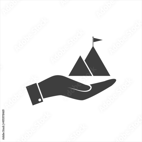 mission icon on a white background. vector graphics.