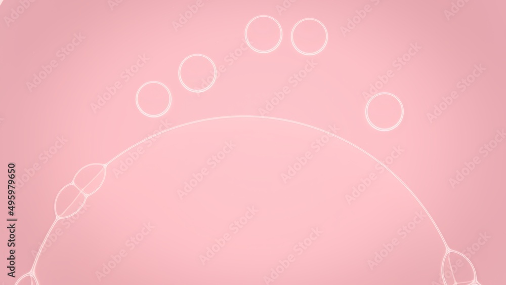 Transparent bubbles being attracted by big one connect to it sliding on its surface against pale pink background | Shot of body care salve ingredients for its promotion Transparent bubbles being attracted by big one connect to it sliding on its surface against pale pink background | Shot of body care salve ingredients for its promotion