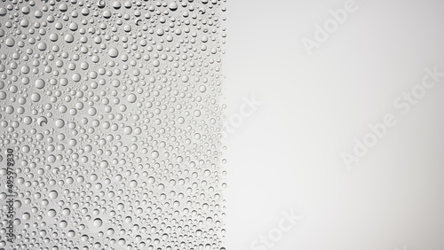 Photography Half of glass covered with large size water drops