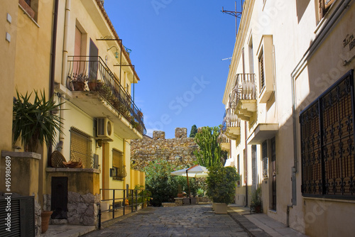 Fototapeta Naklejka Na Ścianę i Meble -   Architecture of Old Town in Taormina, Sicily, Italy