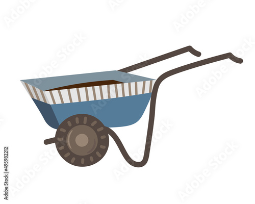 Vector illustration of  garden wheelbarrow 