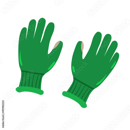 Vector illustration of gardening gloves