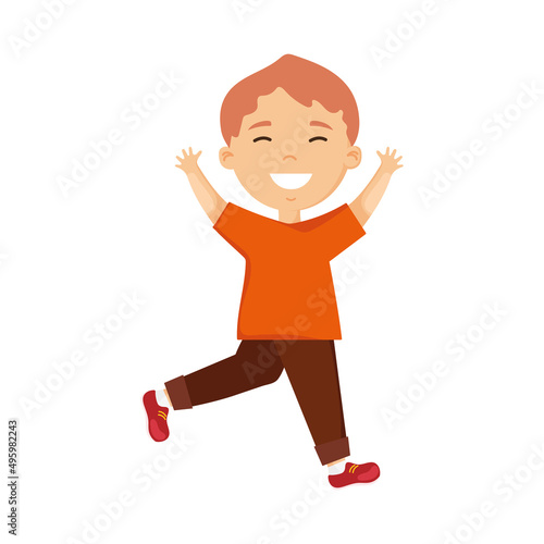 happy redhead boy