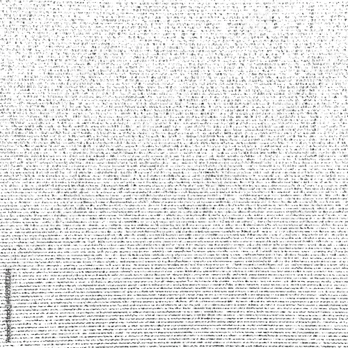 Vector fabric texture. Distressed texture of weaving fabric. Grunge background. Abstract halftone vector illustration. Overlay to create interesting effect and depth. Black isolated on white. EPS10.