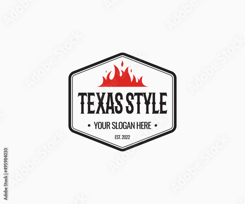 Vintage Barbecue Restaurant Logo Design. Vintage BBQ, Grill, Barbecue Logo Design
