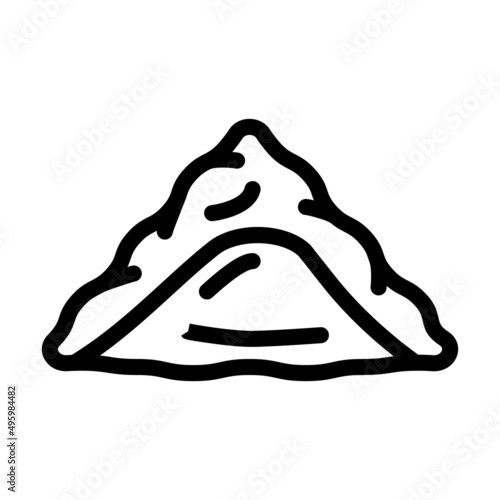 kreplach dumpling line icon vector. kreplach dumpling sign. isolated contour symbol black illustration