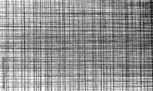 Vector fabric texture. Distressed texture of weaving fabric. Grunge background. Abstract halftone vector illustration. Overlay to create interesting effect and depth. Black isolated on white. EPS10.