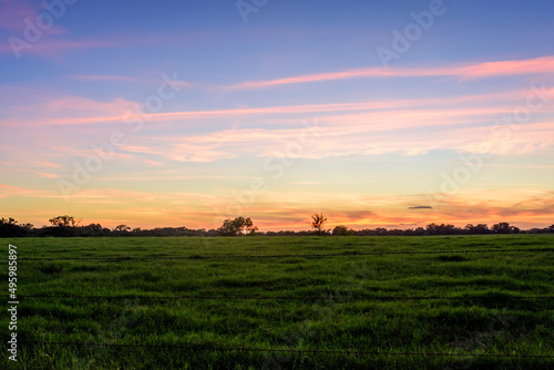 Open Field With Colorful Sky At Sunset-5332 © Keith