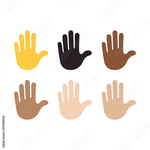 set of hand emojis vector