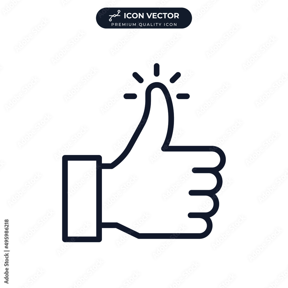 Hand Thumb Up icon symbol template for graphic and web design collection logo vector illustration Hand Thumb Up icon symbol template for graphic and web design collection logo vector illustration
