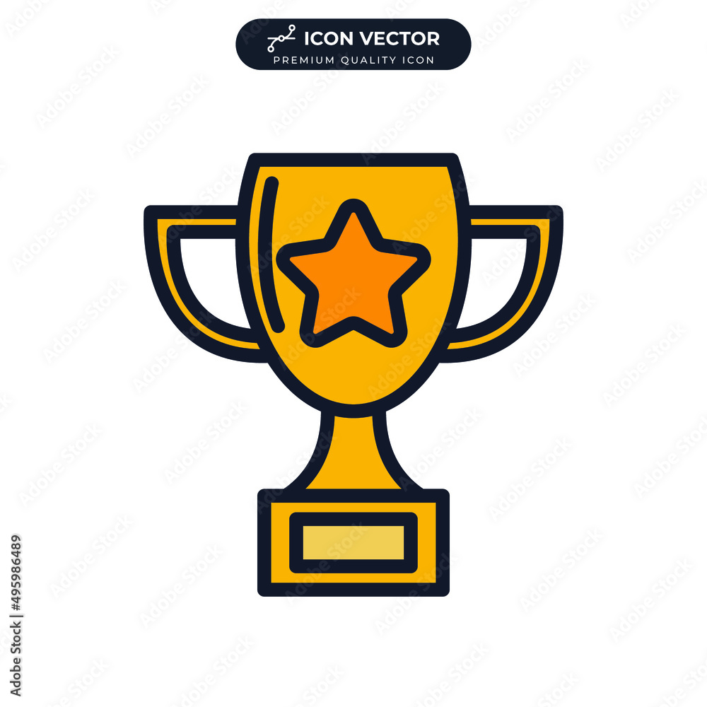Trophy cup icon symbol template for graphic and web design collection logo vector illustration Trophy cup icon symbol template for graphic and web design collection logo vector illustration