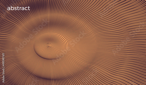 Abstract wavy background for brochure, cover and flyer. Dynamic particle strive out from center. vector illustration for multipurpose usage like technology, science.