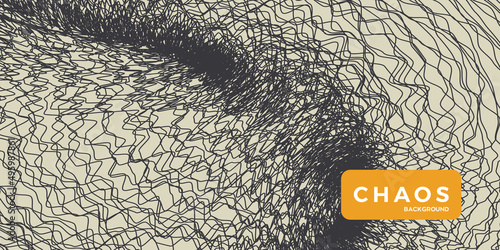 chaos background. Abstract creative scribble line wave. Modern vector scratch illustration.

