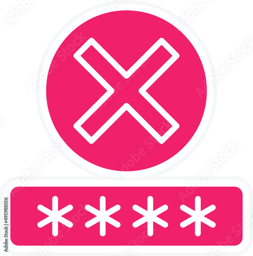 Vector Design Denial Icon Style