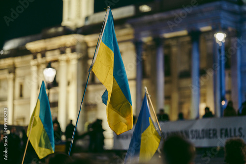 Photography Ukrainian people protest, thousands gather to demand tougher sanctions on Russia