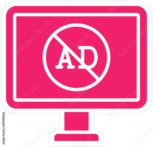 Vector Design AD Blocker Icon Style