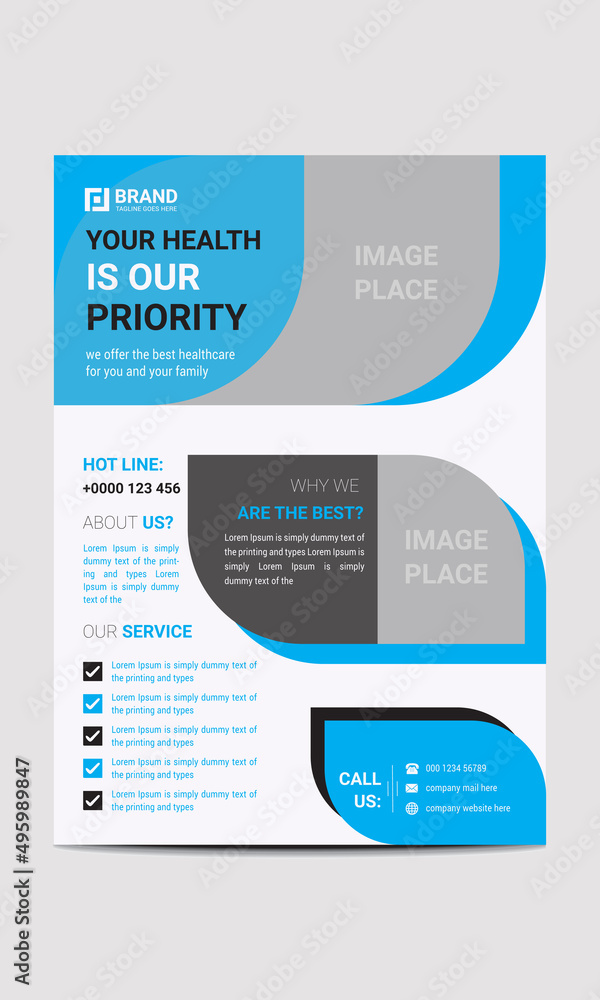 Medical Flyer Design Template with modern look