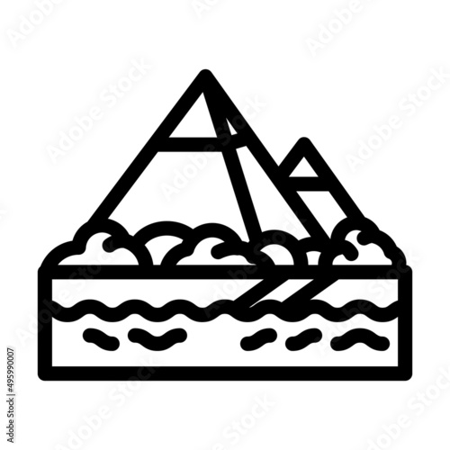 nile river line icon vector. nile river sign. isolated contour symbol black illustration