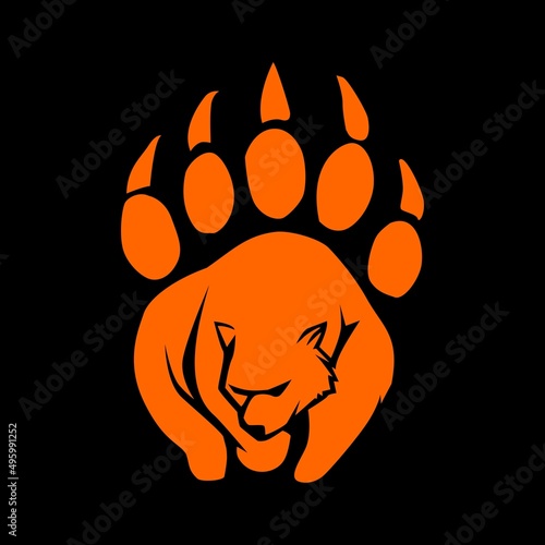Bear claw vector icon illustration