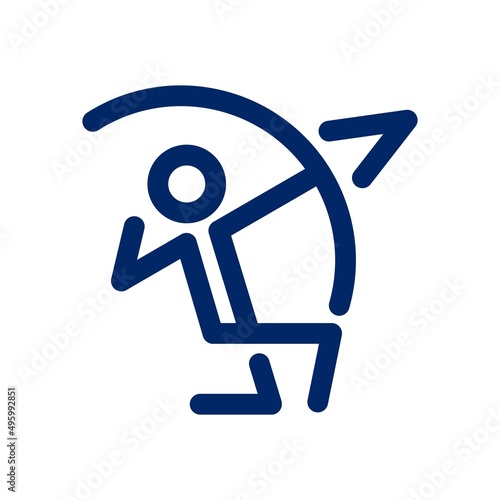 Simple archer vector logo icon symbol