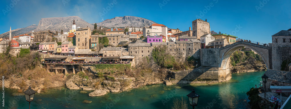 Panorama of the city of Mostar, Bosnia & Herzegovina