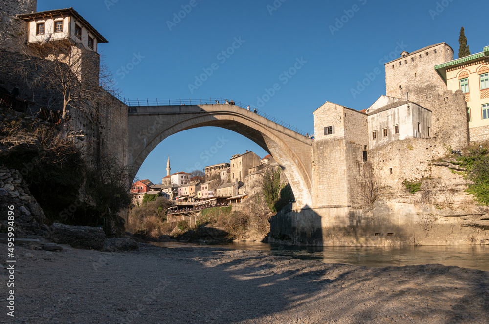 Old Bridge in the city of Mostar, Bosnia & Herzegovina