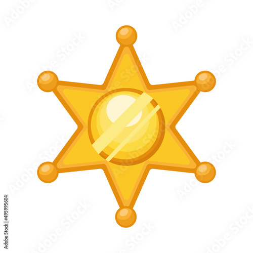 golden sheriff star emblem
