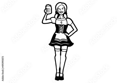 DIRNDL woman from Traditional Bavarian