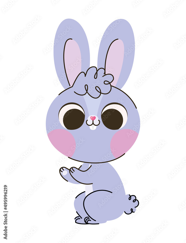 Obraz premium purple bunny design
