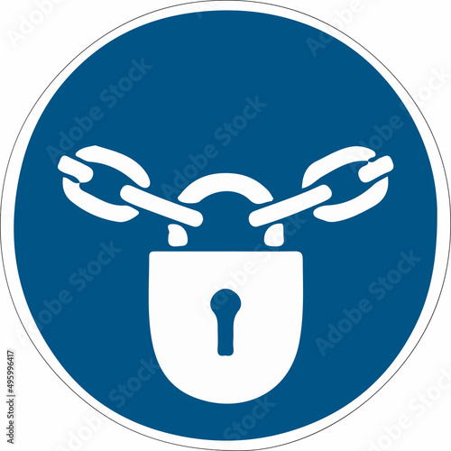 ISO-M028, SB052, Cierre obligatorio, señal, Cierre , obligación, pictograma, vector, señalética, icono, convencional, señales, imagen, indicar, norma, normatividad, anuncio, símbolo, 