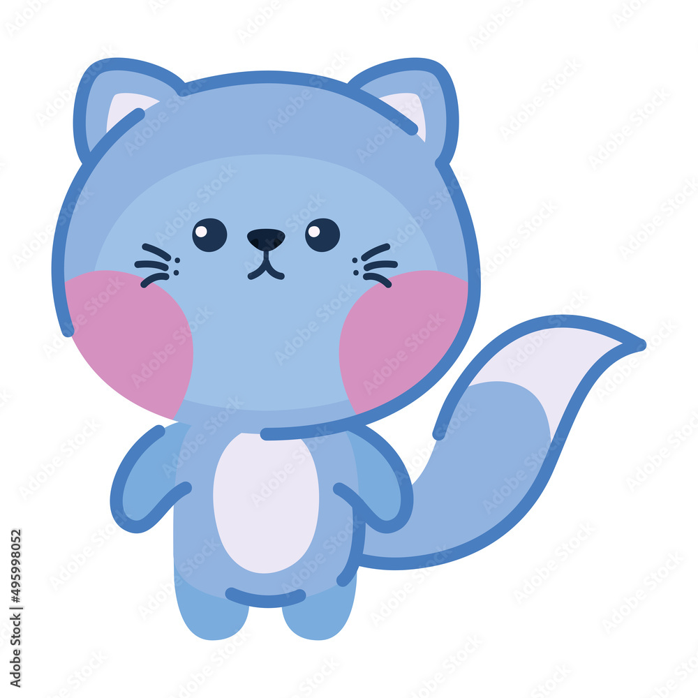 Fototapeta premium blue cat design