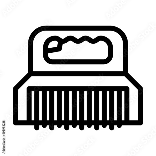 manual skinning machine line icon vector. manual skinning machine sign. isolated contour symbol black illustration