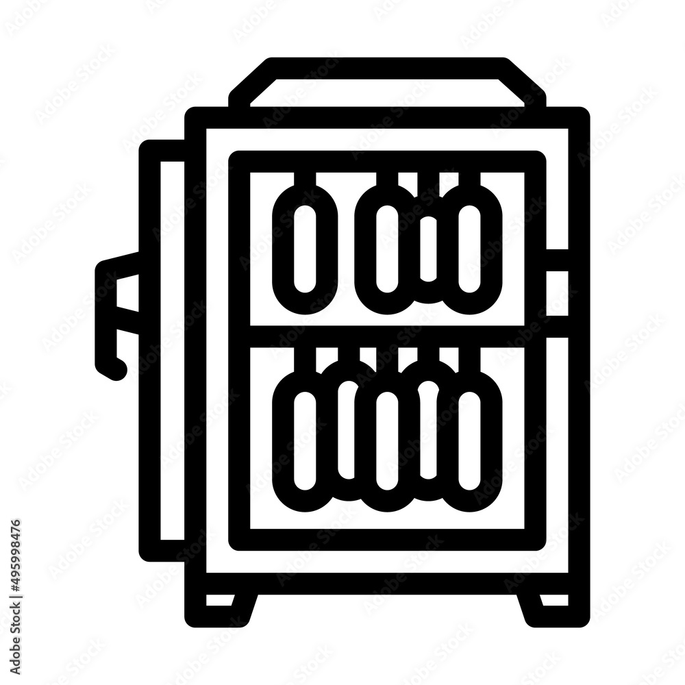 intensive cooling chamber line icon vector. intensive cooling chamber sign. isolated contour symbol black illustration intensive cooling chamber line icon vector. intensive cooling chamber sign. isolated contour symbol black illustration
