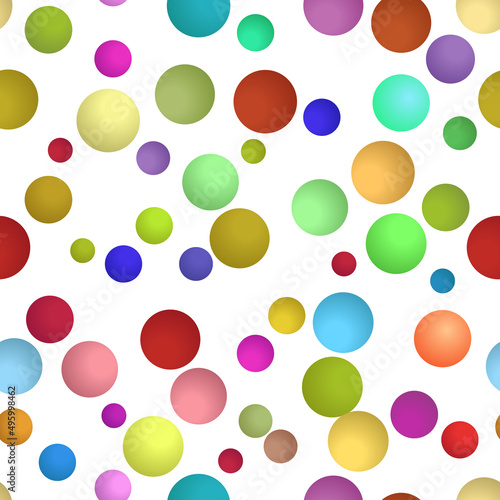 Fototapeta Naklejka Na Ścianę i Meble -  Multicolor background, colorful vector texture with circles. Splash effect banner. Dotted abstract illustration with blurred drops of rain. Seamless pattern for fabric, textile