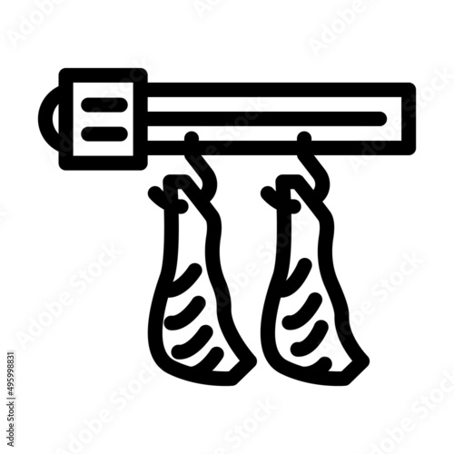 carcass conveyor line icon vector. carcass conveyor sign. isolated contour symbol black illustration