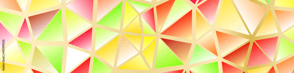 Polygonal rainbow mosaic background. Abstract low poly vector illustration. Triangular pattern in halftone style. Template geometric business design with triangle for poster, banner, card, flyer Polygonal rainbow mosaic background. Abstract low poly vector illustration. Triangular pattern in halftone style. Template geometric business design with triangle for poster, banner, card, flyer