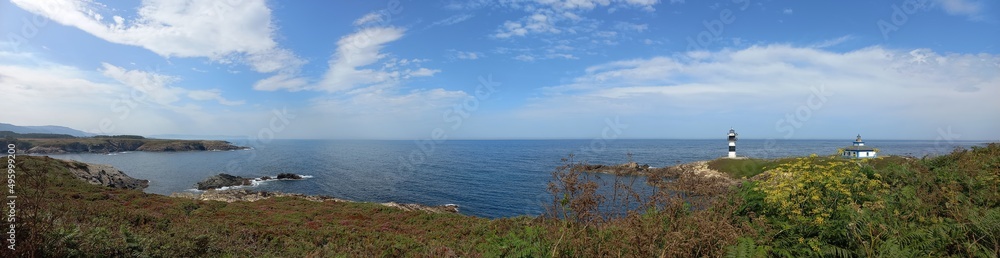 Panorama view of the coast of Ribadeo,  Galicia,  Spain 