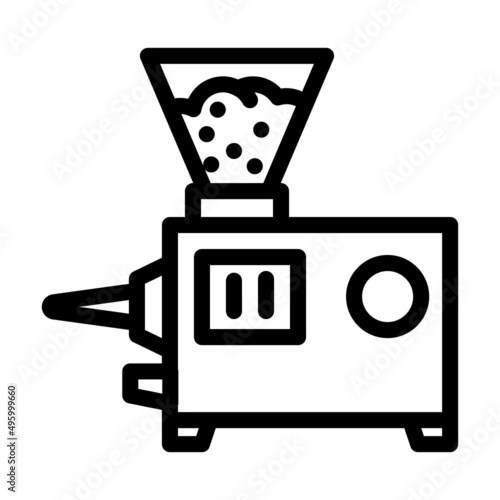 vacuum syringe line icon vector. vacuum syringe sign. isolated contour symbol black illustration