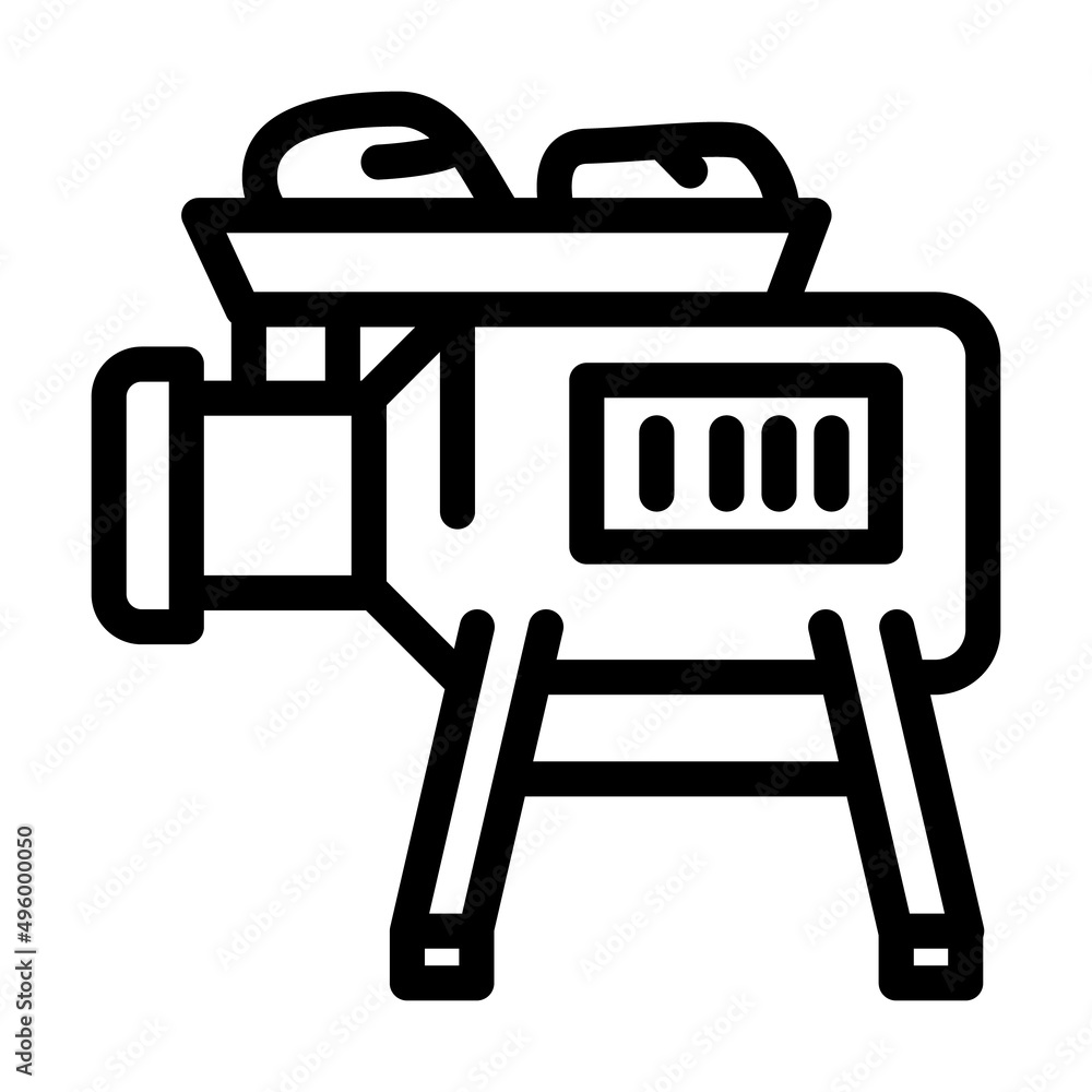 meat grinder line icon vector. meat grinder sign. isolated contour symbol black illustration meat grinder line icon vector. meat grinder sign. isolated contour symbol black illustration
