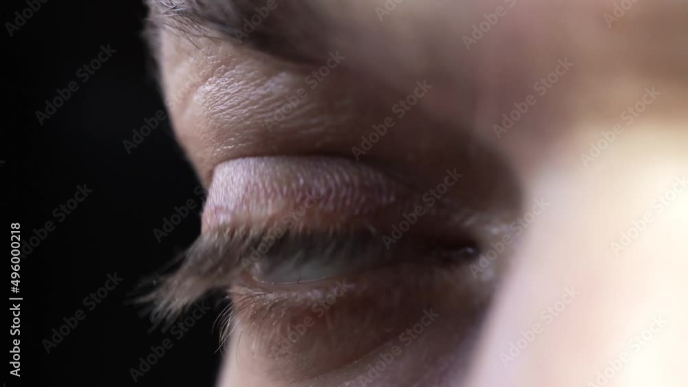 Extreme close-up of a green male eye iris is contracting. Shallow focus in real 4K resolution. Extreme close-up of a green male eye iris is contracting. Shallow focus in real 4K resolution.