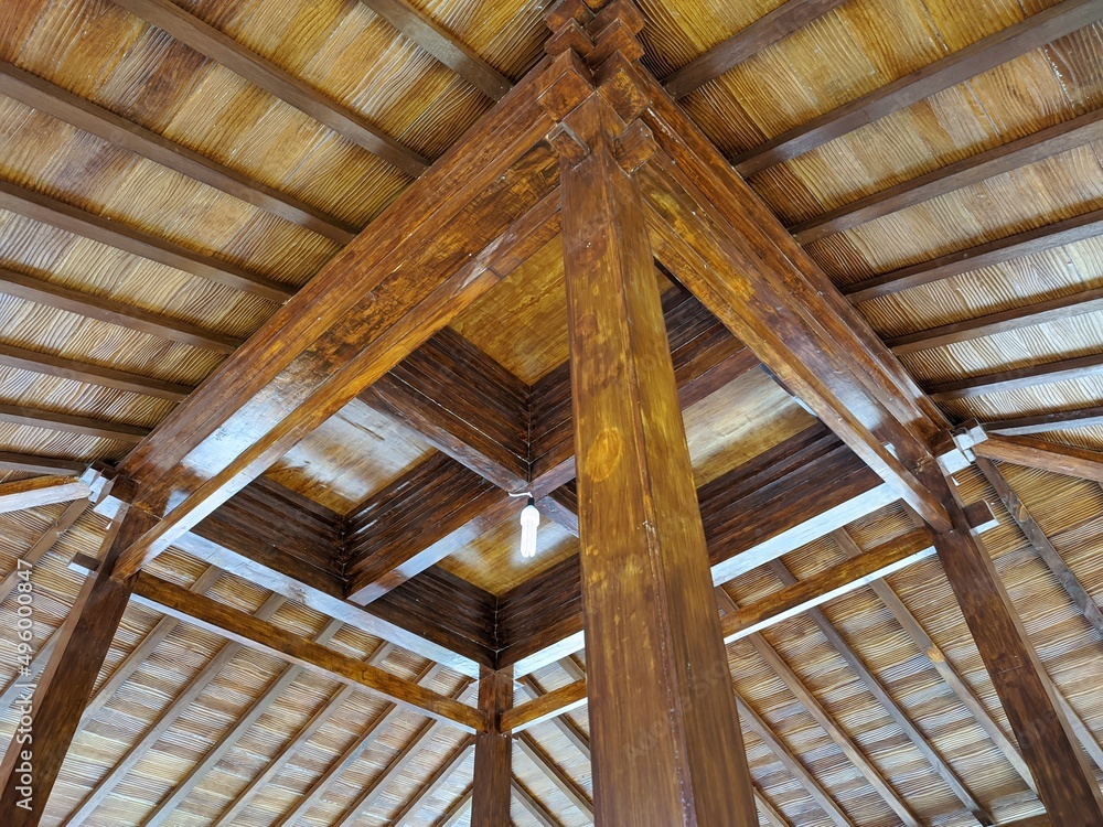 the roof of the house