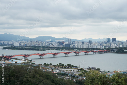Canvas Print Seongsandaegyo Bridge in Seoul, South Korea.