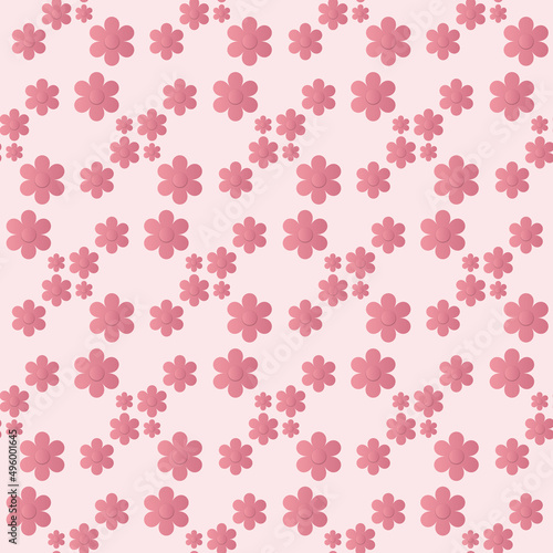 Hand drawn floral flower pattern.