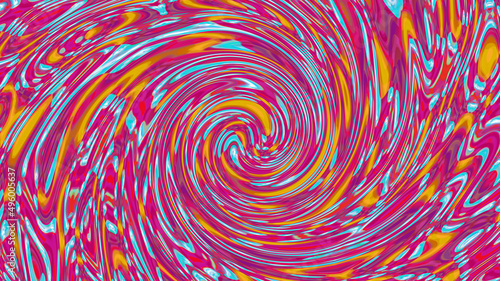 Abstract multicolored liquid spiral background.