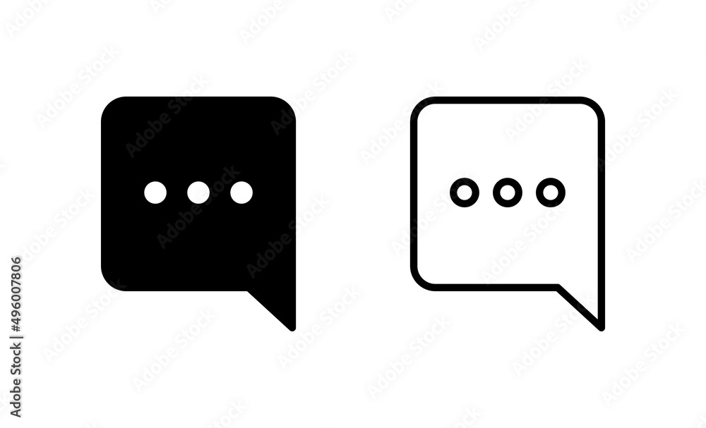 Chat icon vector. speech bubble sign and symbol. comment icon. message Chat icon vector. speech bubble sign and symbol. comment icon. message